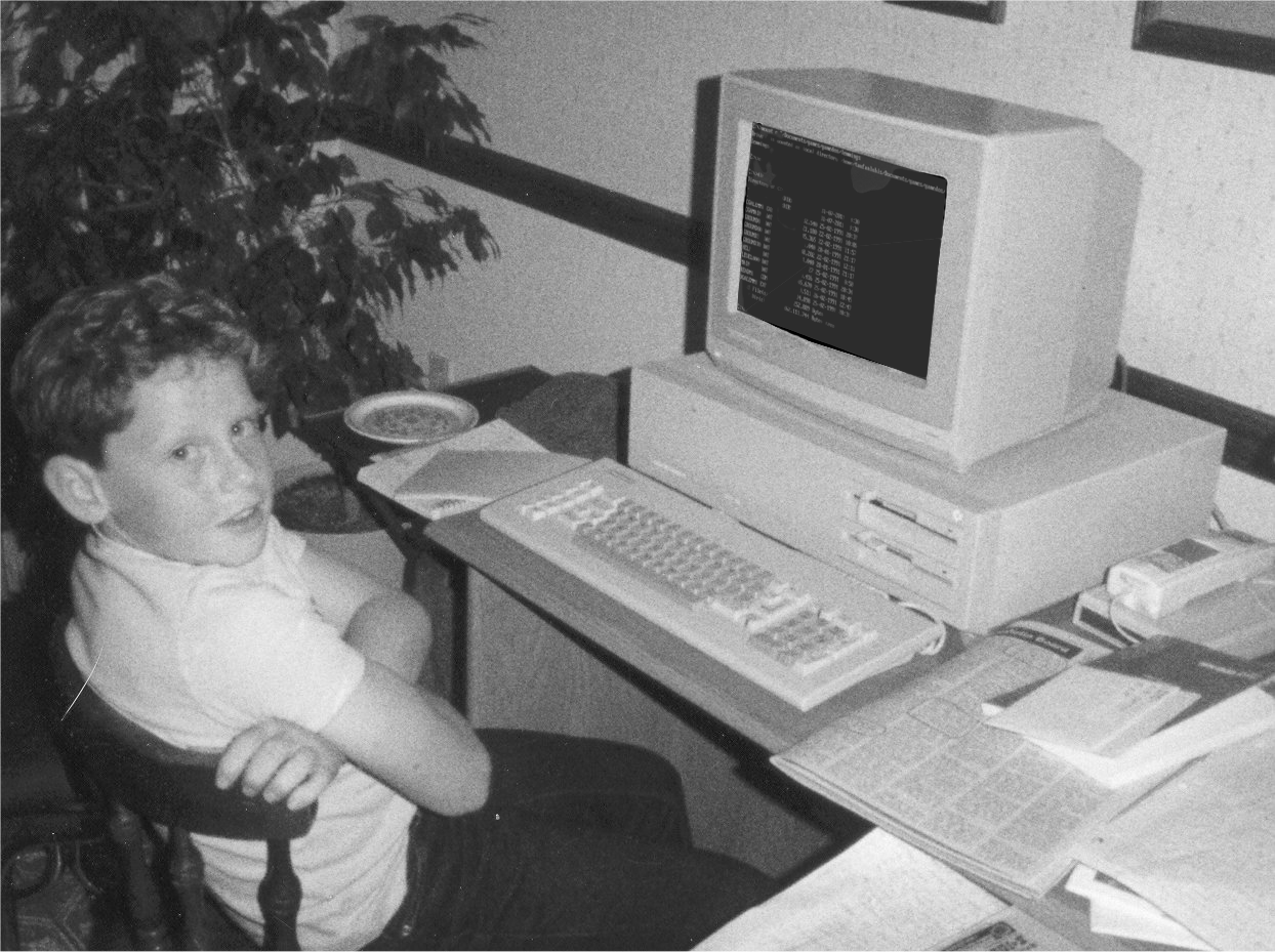 Nicholas Skitch with 8088 computer
